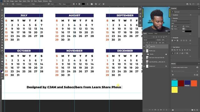 How to Design a 2022 Calendar in Photoshop - How to Use Adobe Photoshop (Part 19) смотреть онлайн