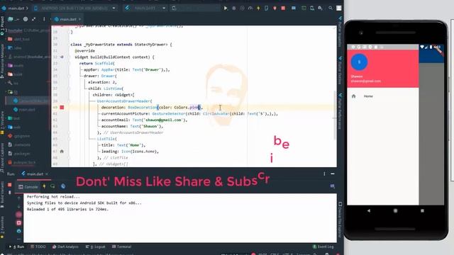 Flutter Drawer Tutorial for basic. Flutter Side menu