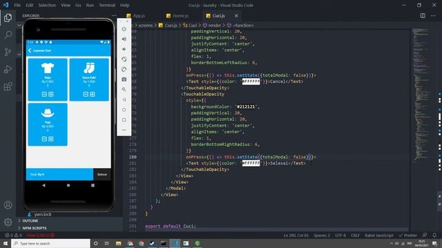 Tutorial Cara Membuat Aplikasi Android Laundy Offline - 11. Menyimpan Data ke AsyncStorage смотреть онлайн
