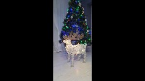 Как сделать светящегося новогоднего ОЛЕНЯ из проволоки своими руками. МК.  New Year's deer