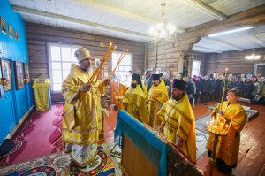 Литургия в храме Рождества Пресвятой Богородицы с. Хоршеваши Красночетайского МО 26.11.2023 г