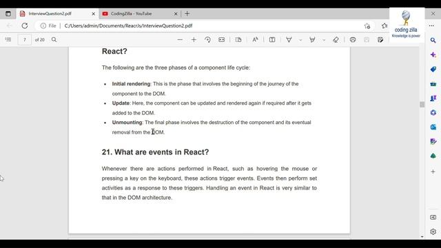 React Interview Questions | ReactJS Interview Questions and Answers | #reactjs |CodingZilla смотреть онлайн
