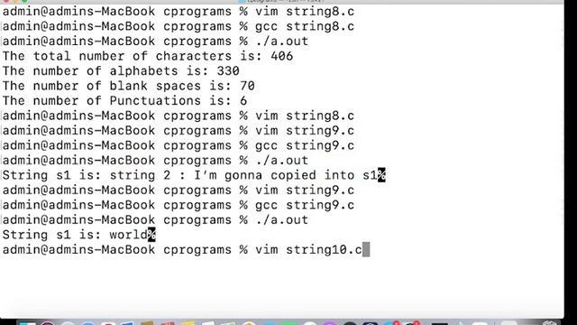 PROGRAMMING IN C – 35 (Strings – 2 (character manipulation and string functions))