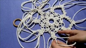 СНЕЖИНКА САЛФЕТКА за 20 минут// как плести макраме для начинающих// macrame for beginner ❤️❤️❤️?