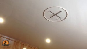 "Утапливаем" люстру в натяжной потолок,  натяжной потолок своими руками