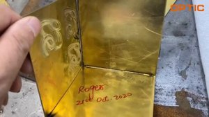 Ручной лазерный сварочный аппарат мощностью 1кВт, сварной из латуни толщиной 0,5 мм с шовной сварко
