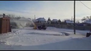 Испытания самодельного шнекоротора на минитракторе.