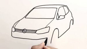 How To Draw a Car Volkswagen Polo Step by Step - Araba Çizimi Volkswagen Polo - Easy Car Drawing