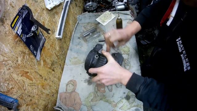 Zongshen ZS250GS сборка головки цилиндра. смотреть онлайн