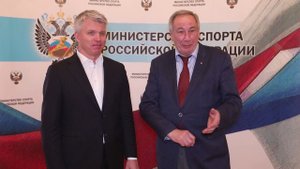 Рабочая встреча Павла Колобкова с президентом Федерации тенниса России Шамилем Тарпищевым