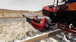 НА МЕНЯ ЛЕТИТ БЕЗУМНЫЙ ПОЕЗД! АВАРИИ В БИМЕНДЖИ ДРАЙВ! ПЕРЕЕЗД ПОЕЗДА БИМКА ПОЕЗД BEAMNG DRIVE