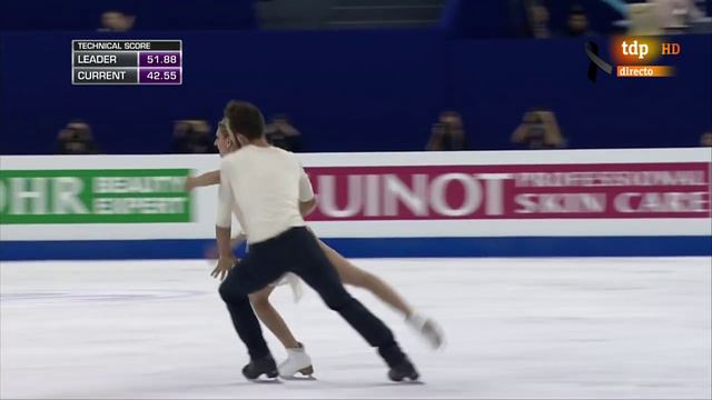 Guillaume Cizeron & Gabriella Papadakis FS Ice Dance Worlds 2015 Shanghai