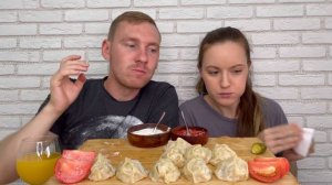 МУКБАНГ ВТРОЕМ ДОМАШНИЕ МАНТЫ MUKBANG HOMEMADE MANTA RAYS