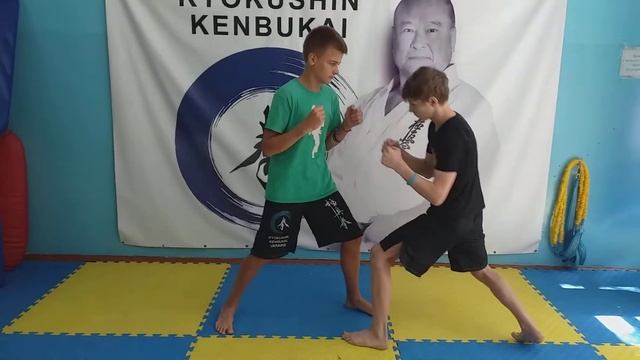 Толчковое упражнение, кумитэ Киокушин Кенбукай смотреть онлайн