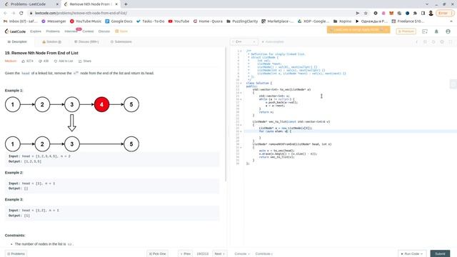 LeetCode 19  Remove Nth Node From End of List