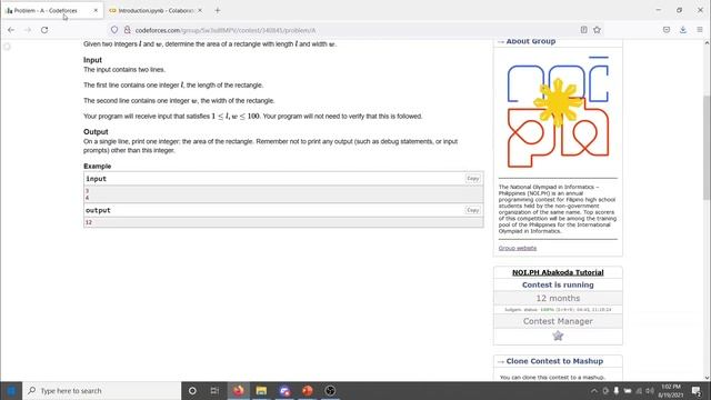 Tutorial: Introduction to Competitive Programming