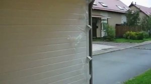 Сдвоенные Секционные  ворота DoorHan на навес - нестандартная установка.