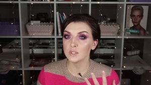 Обзор палетки теней HUDA BEAUTY (AMETHYST) | Очень яркие и очень фиолетовые тени