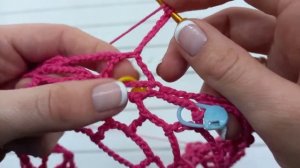 Треугольный Вырез Головины [ V - образная Горловина Крючком] Узор Косая Сетка [Туника Крючком]