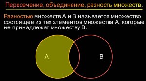 Математика 6 класс. Множество. Подмножество. Пересечение, объединение, разность множеств.