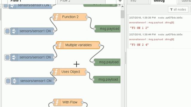 How to Store Data In Node Red Variables