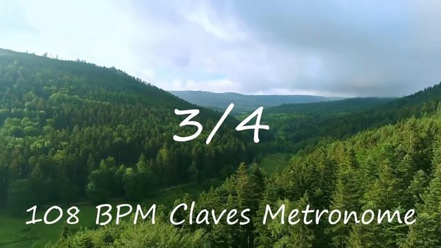 108 BPM 3/4 Claves Metronome смотреть онлайн