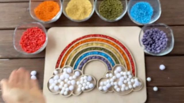 Сенсорная раскраска "Радуга" смотреть онлайн