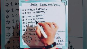 unit conversion//basics//simple method(foot,cm,inch,yard,miles,km,mm)