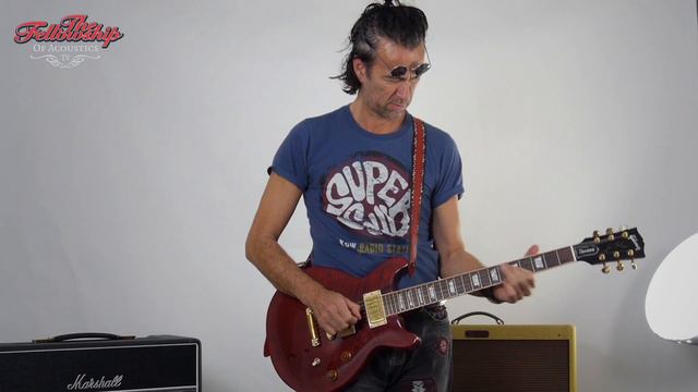 Gibson Les Paul DC, flame top (1998) See through Red at The Fellowship of Acoustics смотреть онлайн