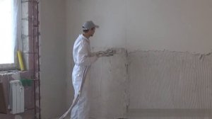 Штукатурка стен машинным (механизированным) способом