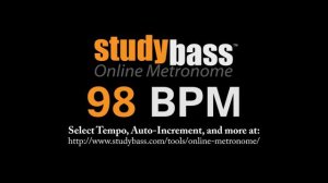 98 BPM Online Metronome (12 min) | StudyBass