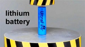 HYDRAULIC PRESS VS LITHIUM ION BATTERY, FIRE