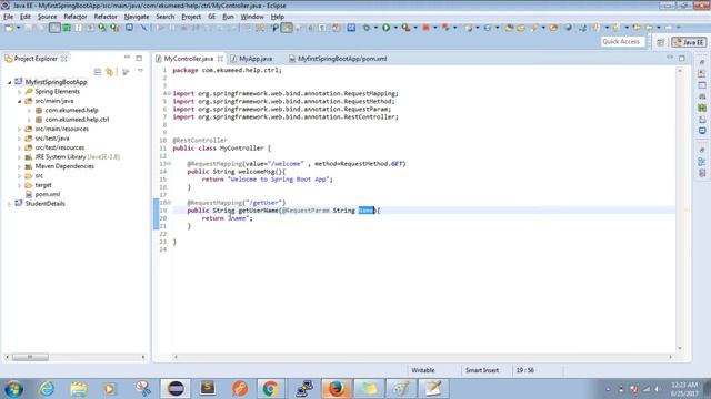 Spring Boot tutorial in Hindi How to use request param - 8 смотреть онлайн