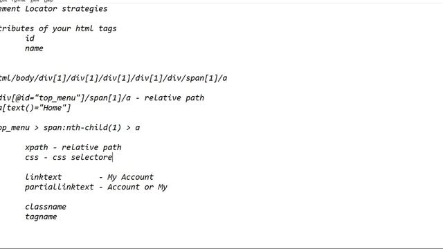 Identifying Element Locators in Selenium