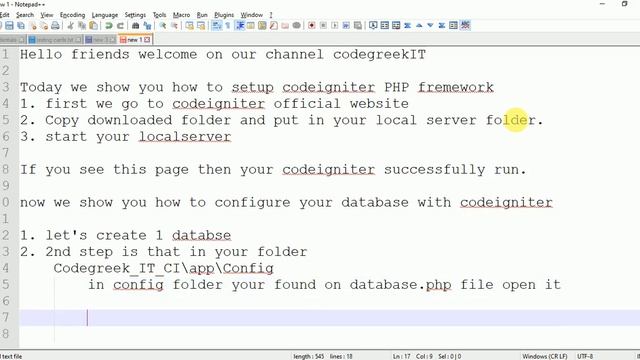Codeigniter Tutorial for Beginners Step by Step