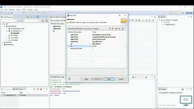 2.How to create LDAP Server and add all the data(apache active directory)