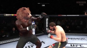 UFC БОЙ Хабиб Нурмагомедов vs МЕДВЕДЬ (com.vs com.)