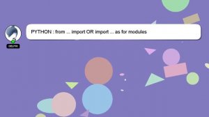 PYTHON : from ... import OR import ... as for modules