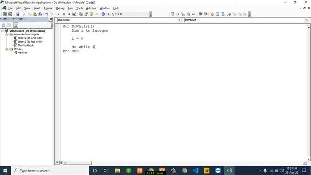 How to use DO WHILE LOOP in VBA EXCEL - 1