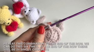 MAKE ME / Bear with Heart crochet / Full TUTORIAL and PATTERN / Part 1 / Simple Amigurumi Toy