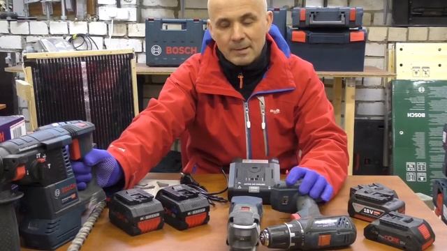 Распаковка - Набор аккумуляторов для электроинструмента Bosch ProCORE18V с зарядным GAL 18V-160 C смотреть онлайн