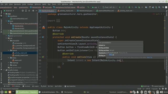 change activity using intent - Tutorial Android Studio Dengan Java смотреть онлайн