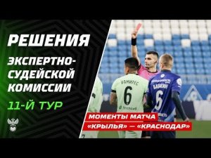 Решения ЭСК по эпизодам 11-го тура РПЛ и Кубка России