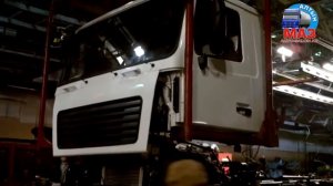 Установка кабины на шасси МАЗ 5440Е9