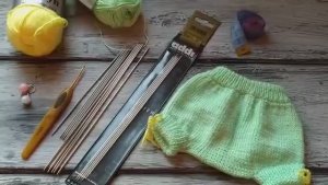 Вязание спицами - Штанишки для Зайки в стиле Тильда.