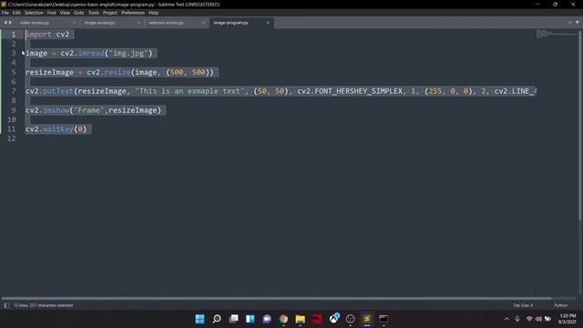 Basic of OpenCV in Python | Introduction to OpenCV | English