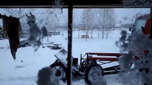 Снегоуборщик для Т-16//За окном