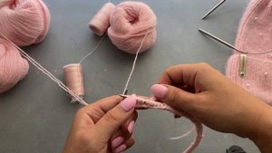 Детский снуд из пуха норки. Размер 50-52. #вяжем #снуд #пухнорки