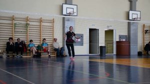 Фрагменты  соревнований по бадминтону 2024.03.03