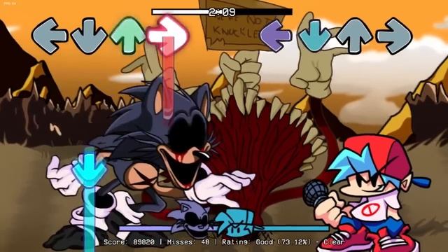 FNF VS. Lord X Sonic.exe FULL WEEK V1 FULL HORROR MOD [HARD] смотреть онлайн